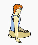 ,آردهاماتسی ایندرآسانا,وضعیت پیچ ستون فقرات نشسته,Half Spinal Twist,Ardha Matsyendrasana,باشگاه علمی تخصصی یوگا پرنده آزاد کرج,